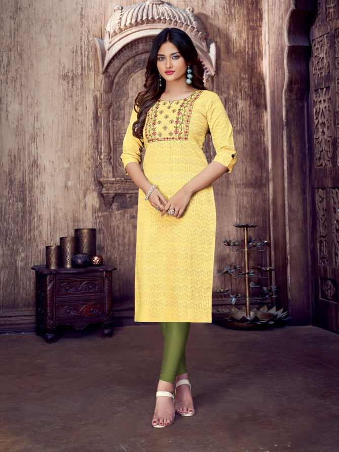 Viza lifestyle Princess Ethnic Wear Wholesale Cotton Kurtis Catalog